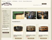 Tablet Screenshot of leatherbeltworks.com